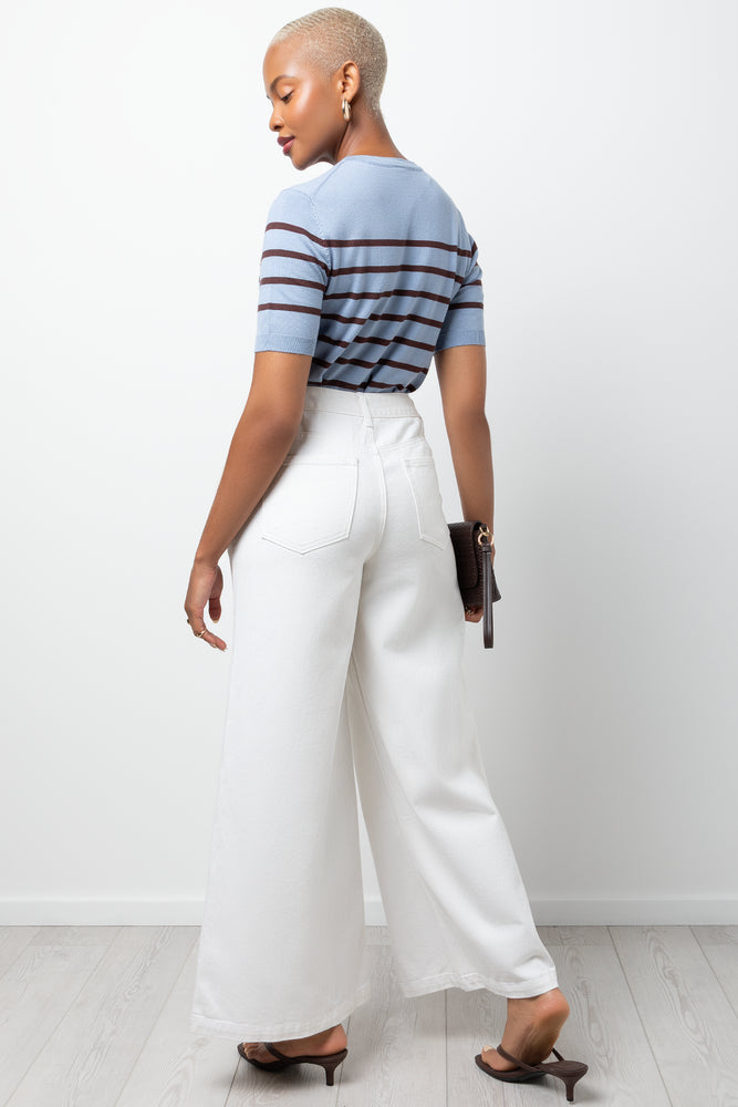 Wideleg Jeans Cream (2)