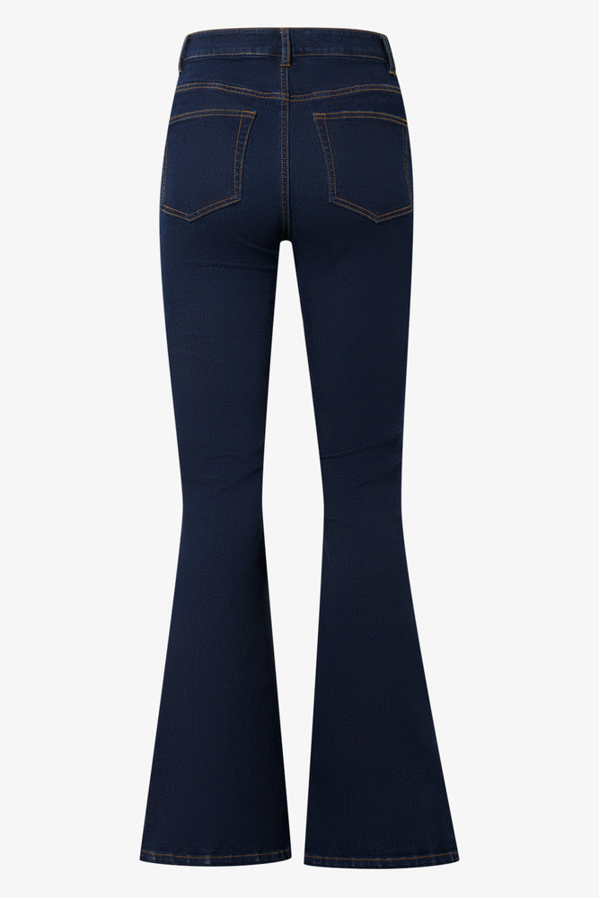 Dark Wash Flare Leg Jeans (1)
