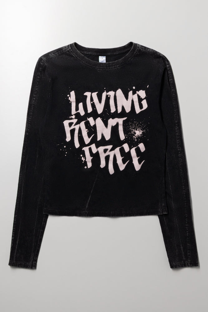 Long Sleeve T-Shirt Black | Tops & T-Shirts | Ackermans