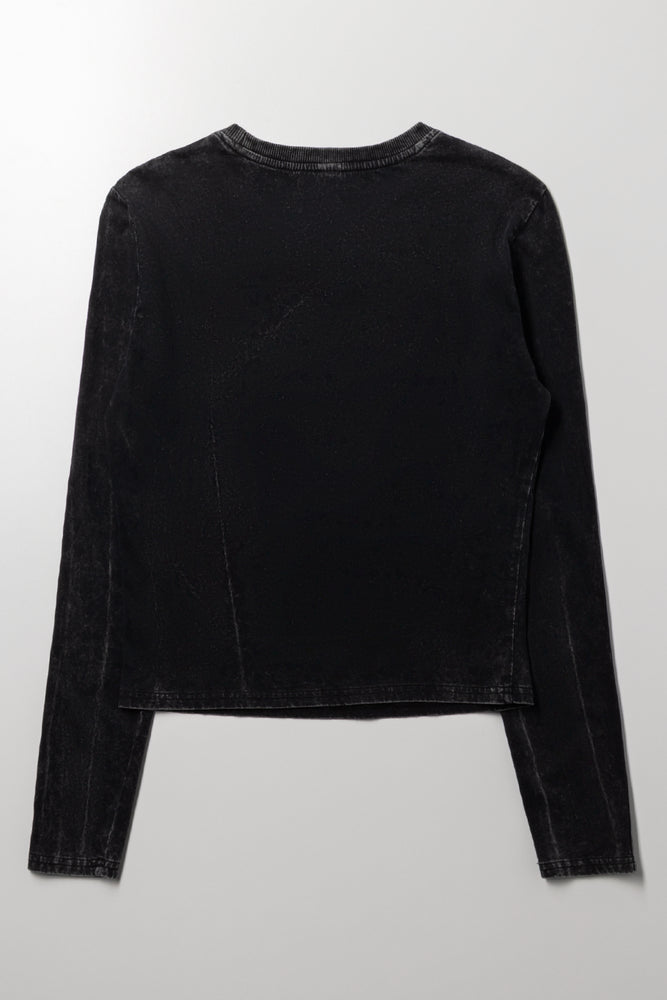 Long Sleeve T-Shirt Black | Tops & T-Shirts | Ackermans