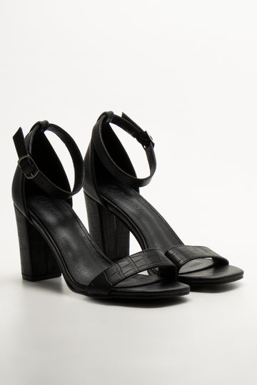 Block Heel Sandals Black