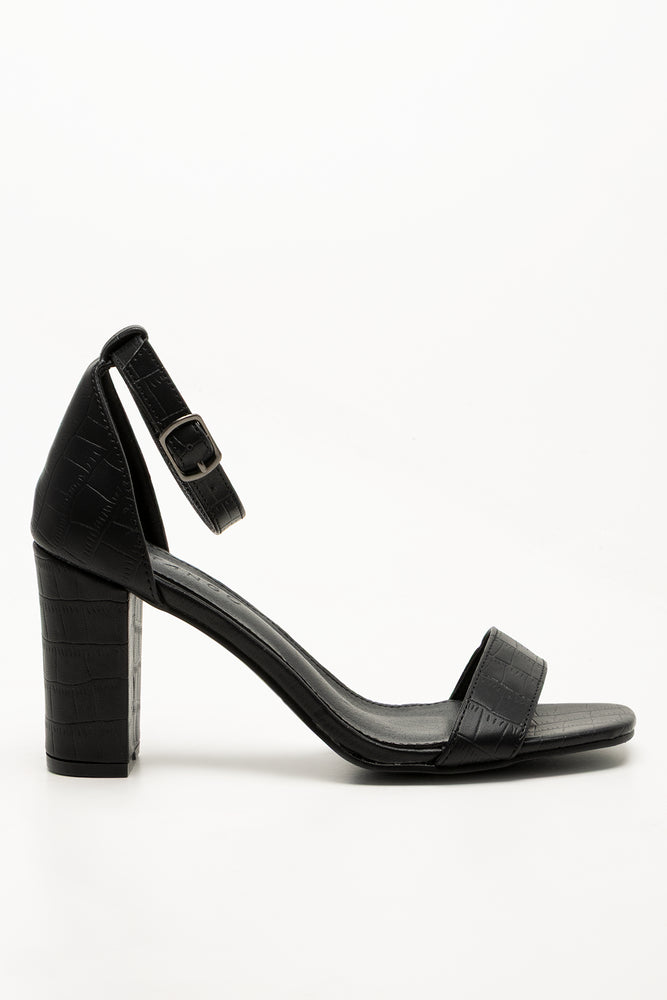 Block Heel Sandals Black (1)