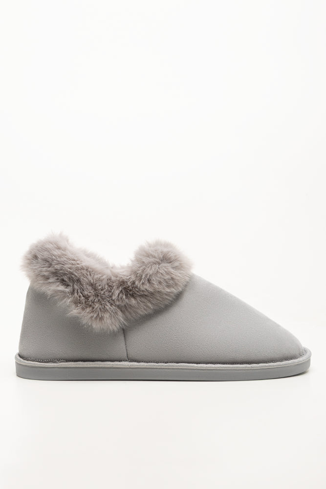 Closed Toe Slippers Grey