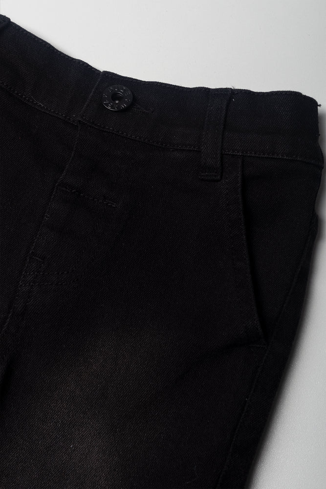 Skinny Cargo Denim Jeans Blue