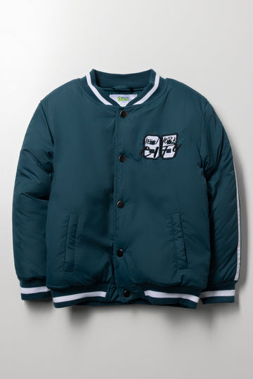 Baseball Bomber Jacket Green