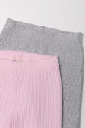 2 Pack Cable Knit Leggings Grey And Pink (1)