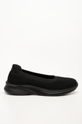 Knit Pump Trainers Black (1)