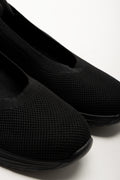 Knit Pump Trainers Black (2)