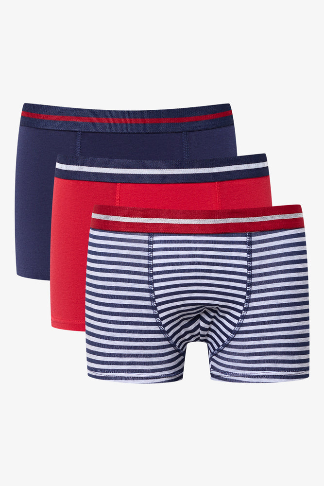 3 Pack Knit Boxers Red