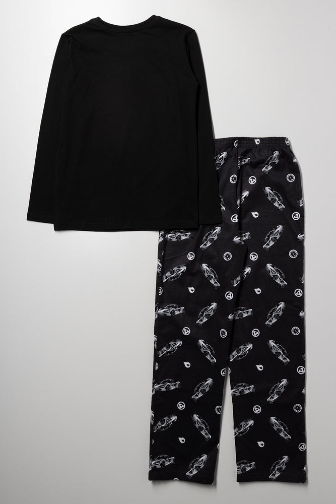 Racing Car Long Sleeve Pyjama Black (2)