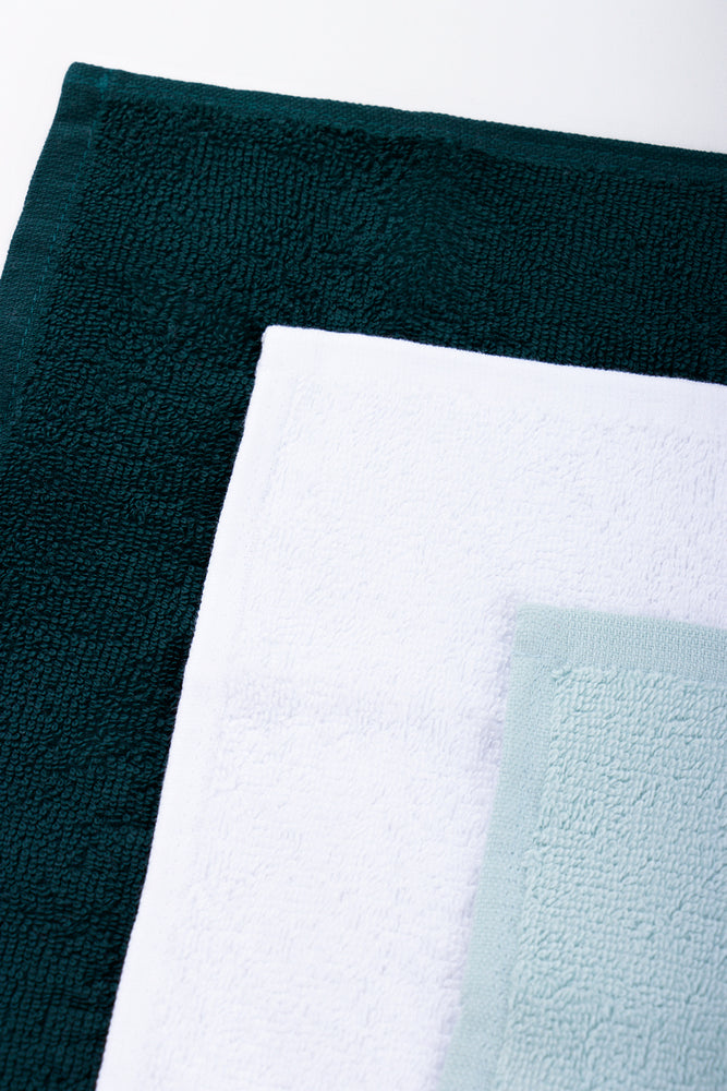 Blue & White 3 Pack Cotton Face Cloth Set (2)