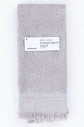 Silver Cotton Fringed Guest Towel