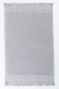 Silver Cotton Fringed Guest Towel (1)