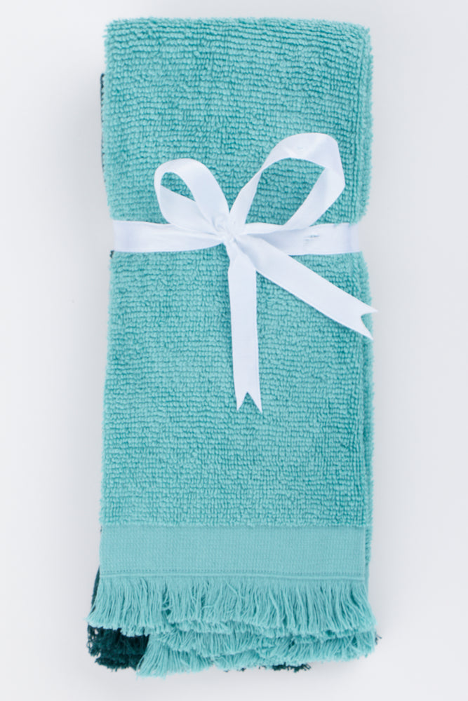 2 Pack Fringed Guest Towels