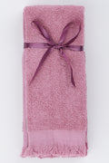 Pink 2 Pack Fringed Guest Towel