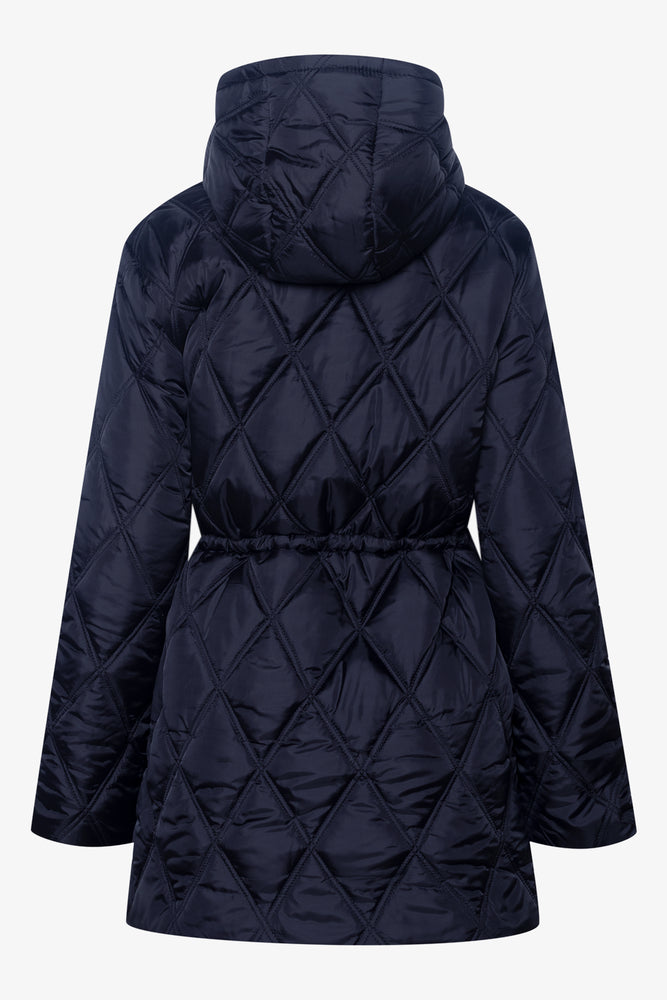 Quilted Drawcord Waist Puffer Jacket Black | Coats & Jackets