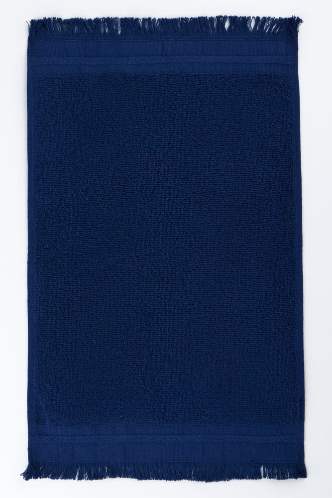 Blue Fringed Guest Towel (1)