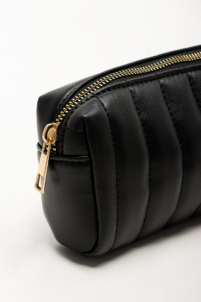 3 Piece Quilted Bag Set Black (1)