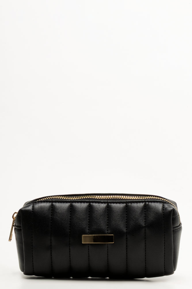 3 Piece Quilted Bag Set Black (9)