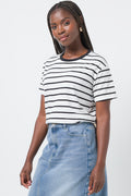 STRIPE TEE WHITE AND BLACK
