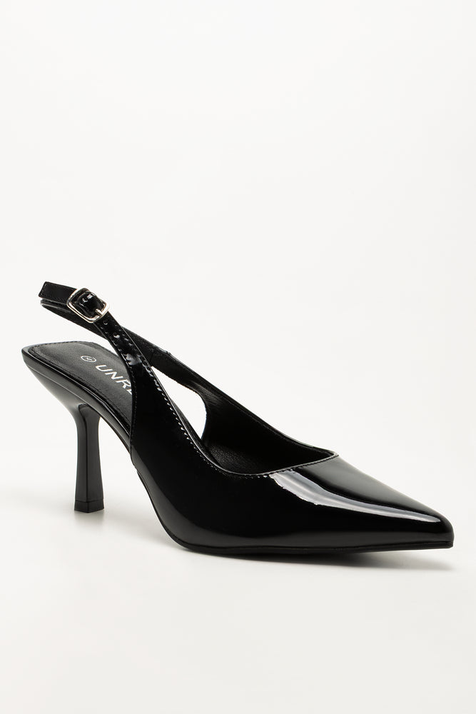 Pointy Slingback Shoes Black