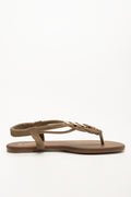 Plaited Trim Sandals Natural