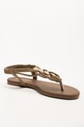 Plaited Trim Sandals Natural (1)