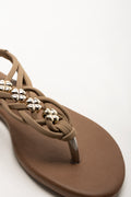 Plaited Trim Sandals Natural (2)