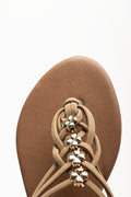 Plaited Trim Sandals Natural (4)