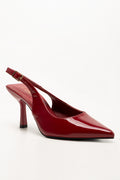 Pointy Slingback Shoes Red (1)