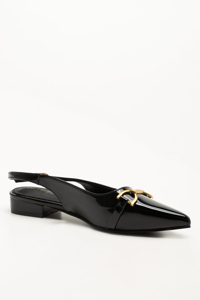 Pointy With Trim Shoes Black