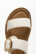 Buckle Comfort Sandals White (4)