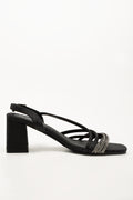 Diamante Strappy Sandals Black
