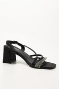 Diamante Strappy Sandals Black (1)
