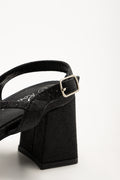 Diamante Strappy Sandals Black (3)