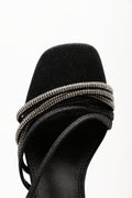 Diamante Strappy Sandals Black (4)