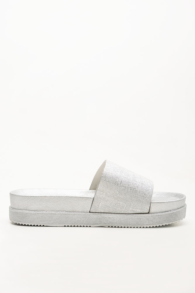 Metallic Slides Silver