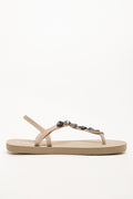 Shell Trim Sandals Natural