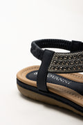 Comfort Beaded Sandal Black (3)