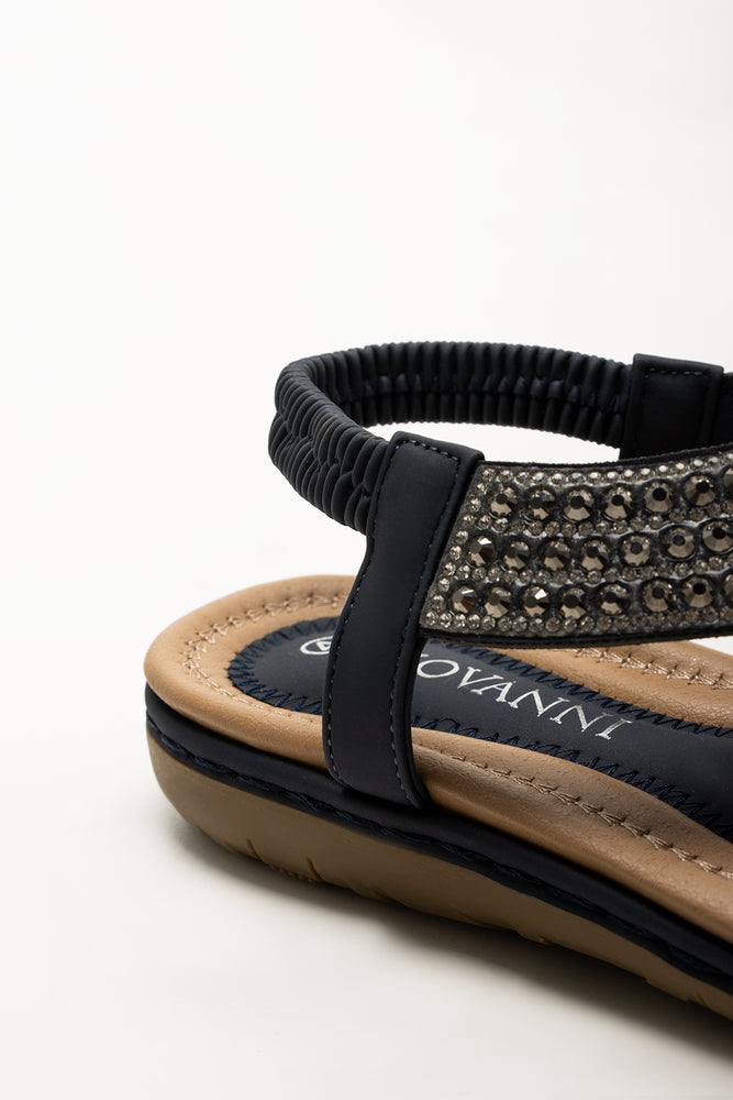 Comfort Beaded Sandal Black (3)