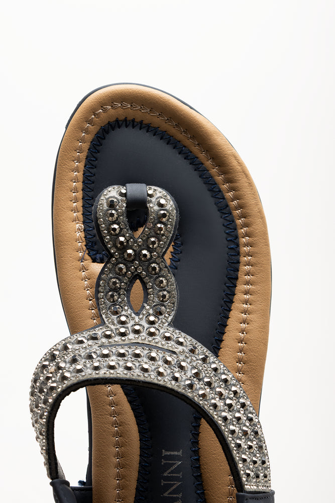 Comfort Beaded Sandal Black (4)