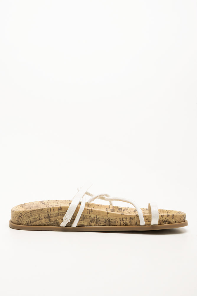 Cork Strappytoe Sandals White