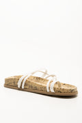 Cork Strappytoe Sandals White (1)
