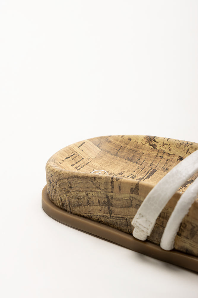 Cork Strappytoe Sandals White (3)