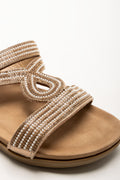 Comfort Metal Trim Sandals Gold (2)