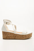 Cork Wedge White