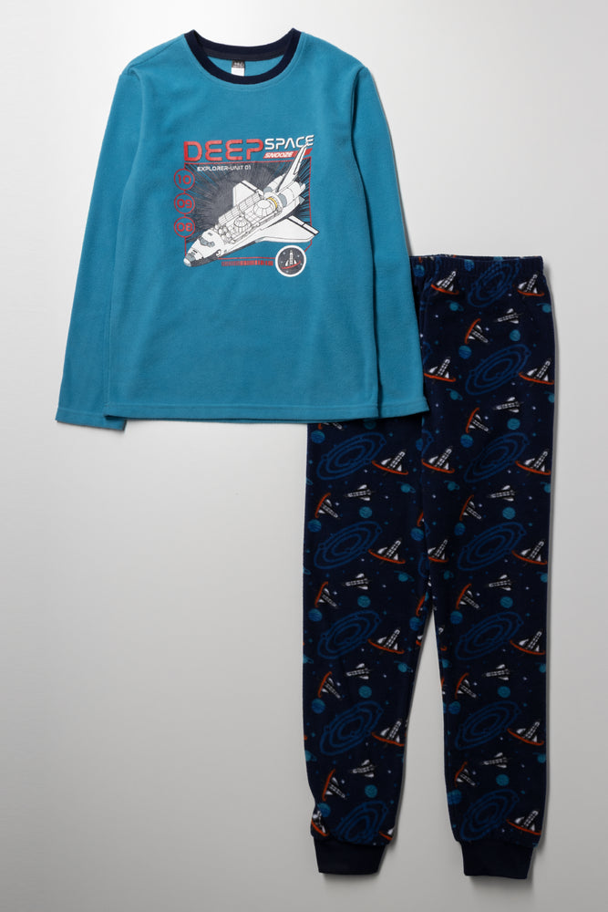Long Sleeve Pyjama Set Blue