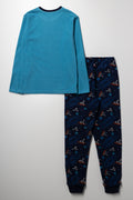 Long Sleeve Pyjama Set Blue (2)
