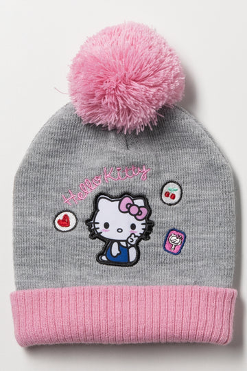 Hello Kitty Beanie Grey And Pink