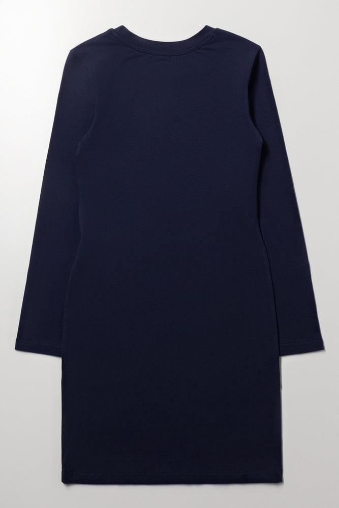 LA Long Sleeve Bodycon Dress Navy | Limited Edition | Ackermans LA Long Sleeve Bodycon Dress Navy | Limited Edition | Ackermans